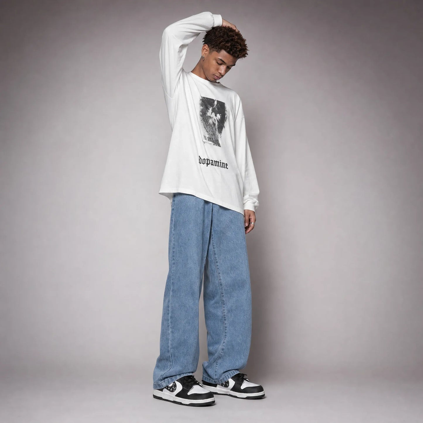 PANTALON WIDE LEG JEAN POUR HOMME "DAEHAN"