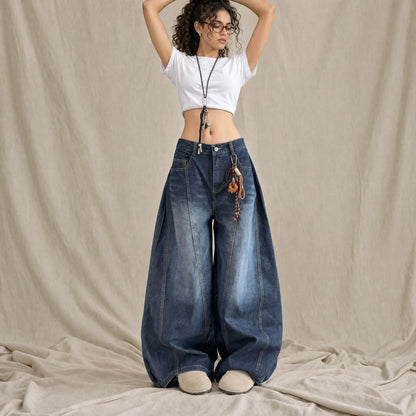 OVERSIZE PATCHWORK DENIM JEANS FEMME "OFF GRID"