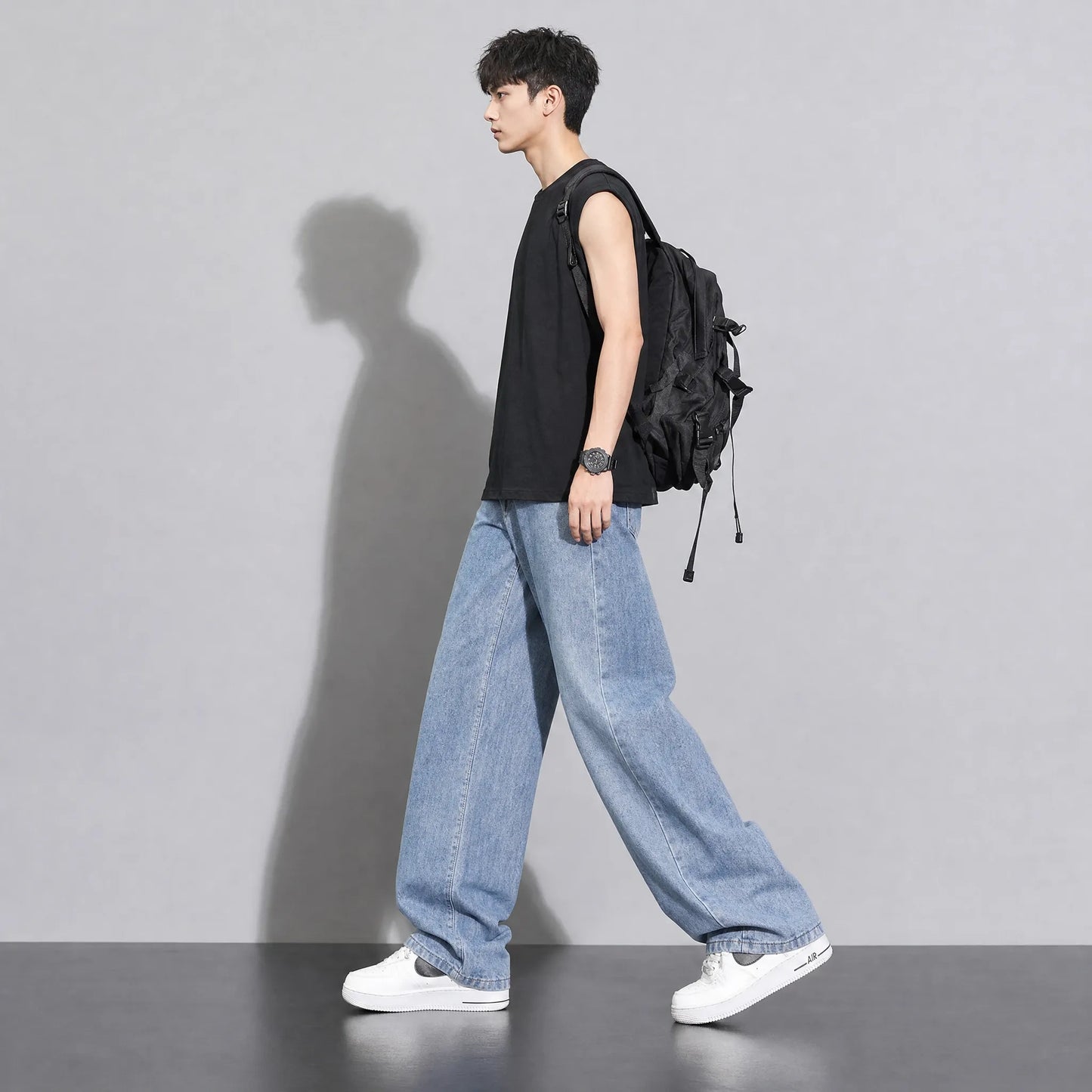 PANTALON WIDE LEG JEAN POUR HOMME "DAEHAN"