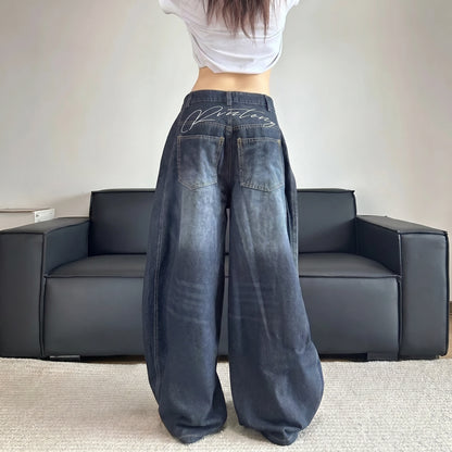 OVERSIZE PATCHWORK DENIM JEANS FEMME "OFF GRID"