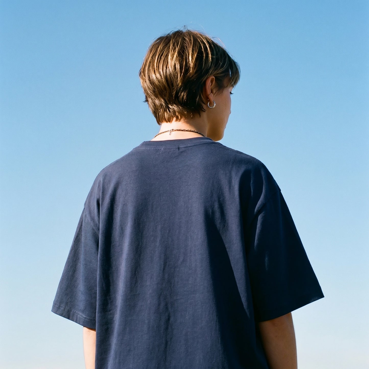 T-SHIRT EN COTON COULEUR UNIQUE "SIMPLE THINGS"