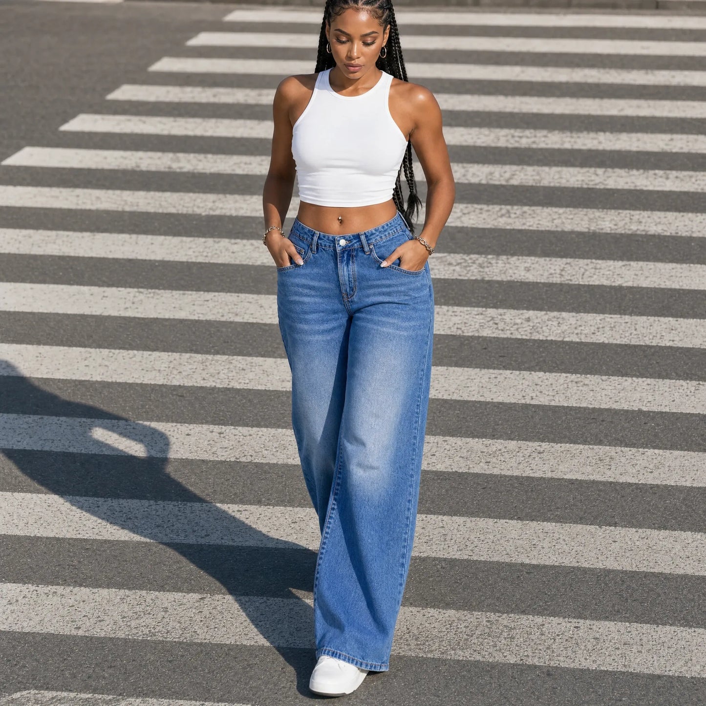 JEAN POUR FEMME COUPE AMPLE "FASHION HEAL"