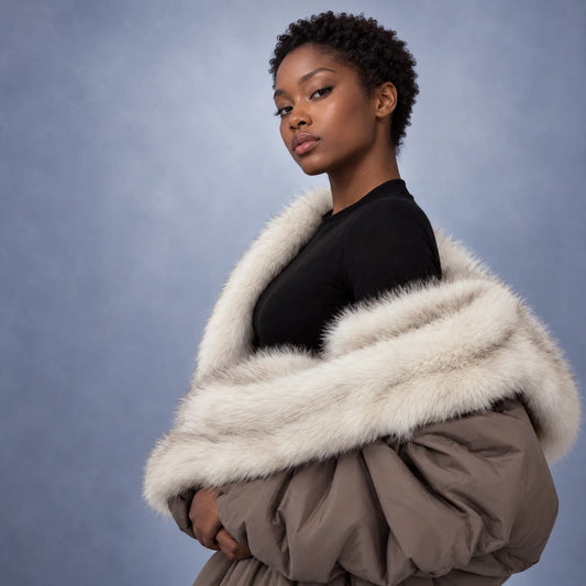 MANTEAU RÉVERSIBLE EN FOURRURE POUR FEMME "WILD INSTINCT"