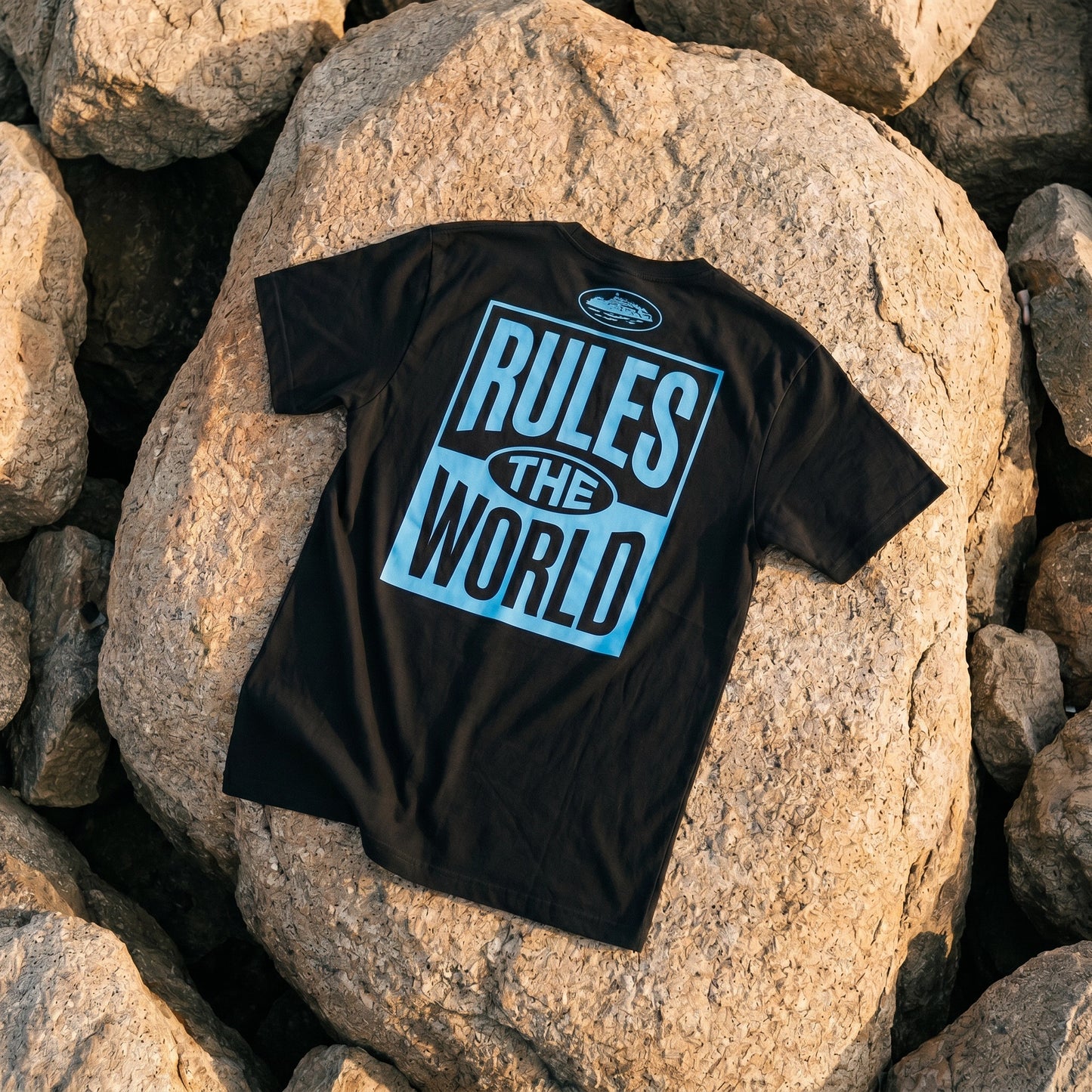T-SHIRT HOMME COTON "RULES THE WORLD"