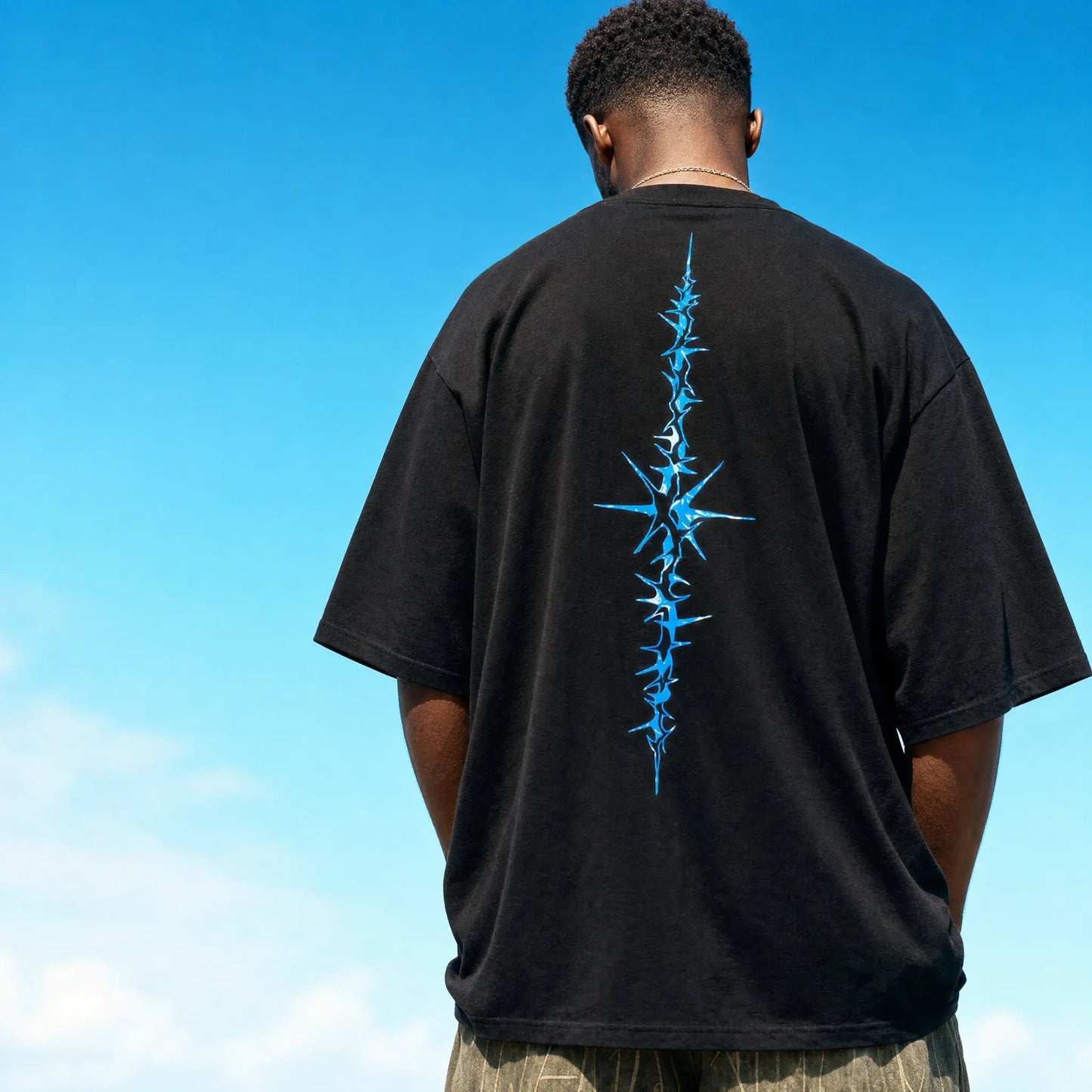 T-SHIRT EN COTON COUPE DÉCONTRACTÉE "AIM HIGH"