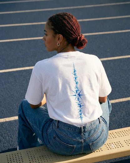 T-SHIRT EN COTON COUPE DÉCONTRACTÉE "AIM HIGH"