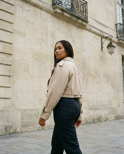 TRENCH COAT CEINTURÉ ÉLÉGANT STYLE VINTAGE "SOFT AUTHORITY"