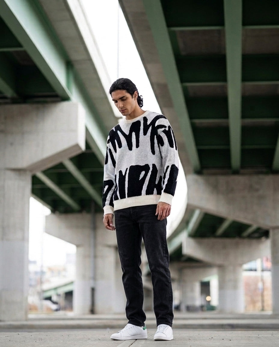 PULL À MOTIF DÉCONTRACTÉ POUR HOMMES | ZYLUMN
