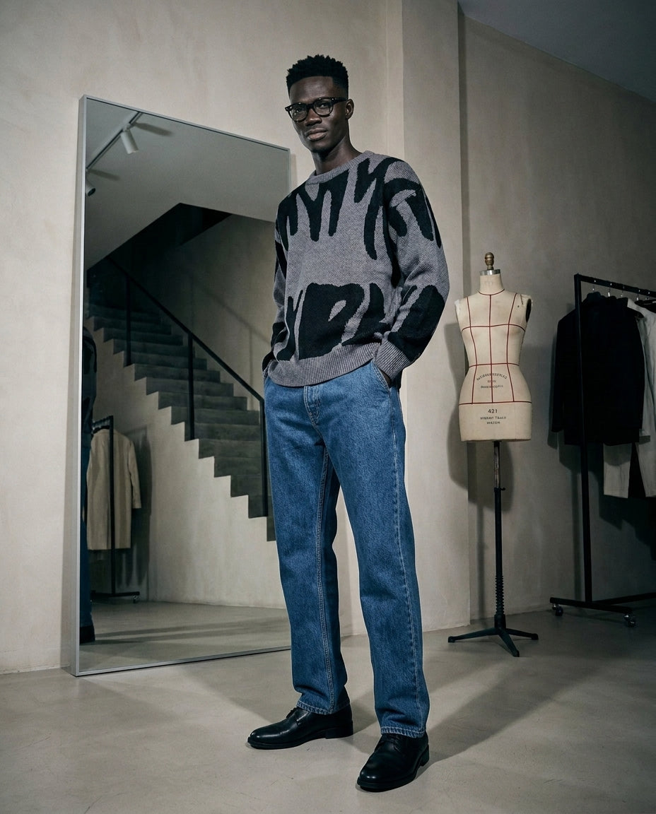 PULL À MOTIF DÉCONTRACTÉ POUR HOMMES | ZYLUMN
