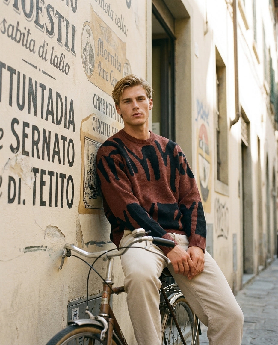 PULL À MOTIF DÉCONTRACTÉ POUR HOMMES | ZYLUMN