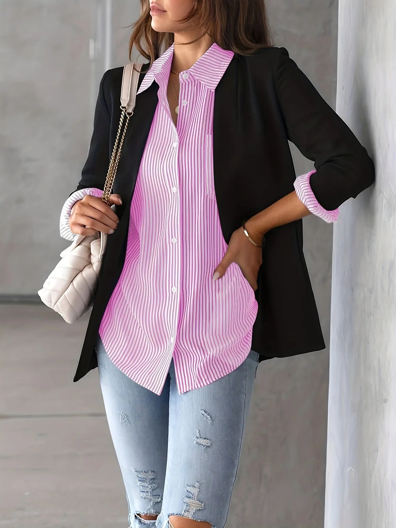 2026 Women Fashion Striped Shirt