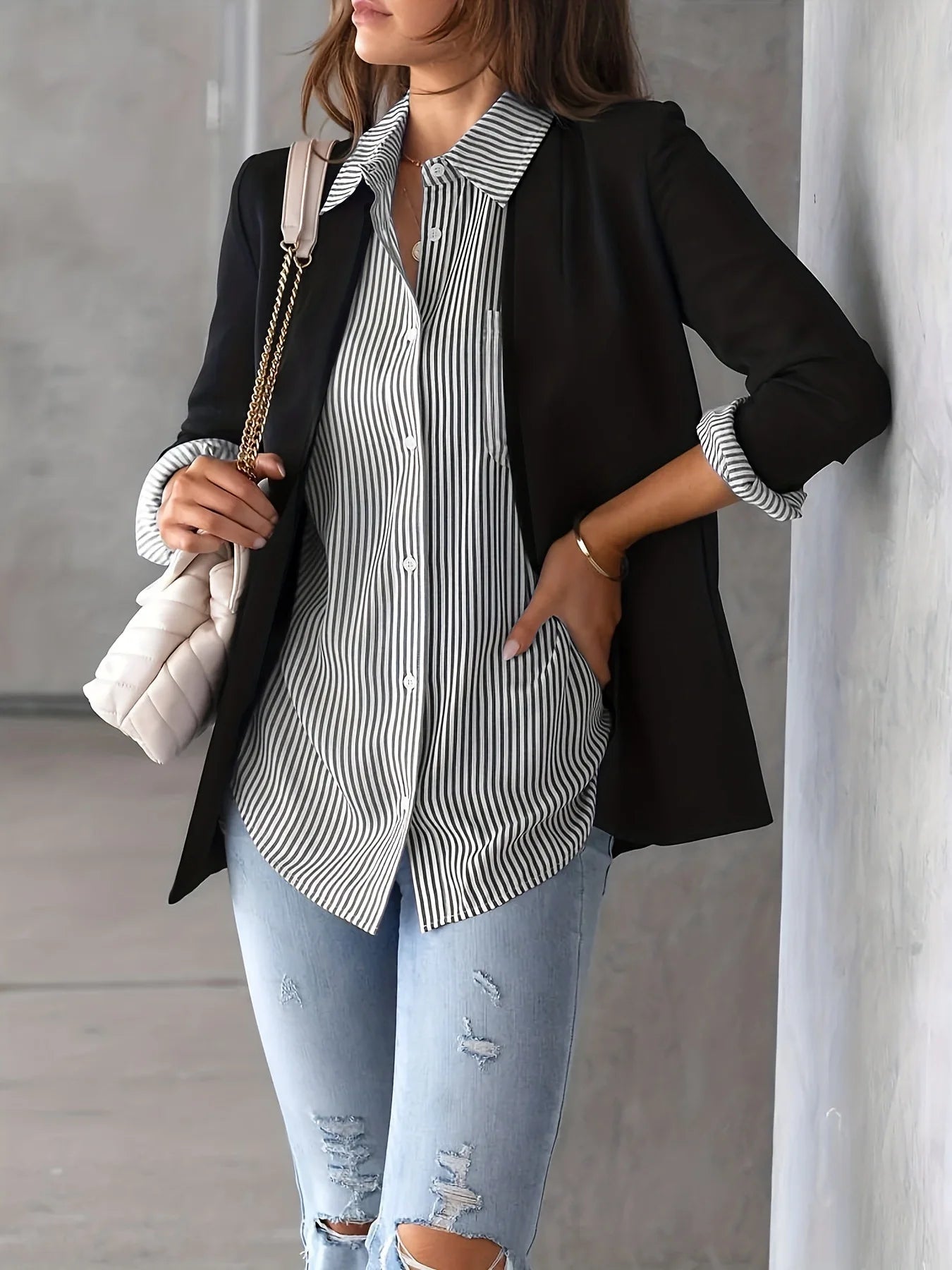 2026 Women Fashion Striped Shirt