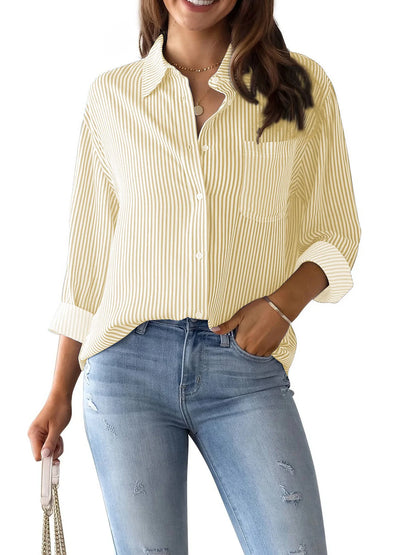 2026 Women Fashion Striped Shirt