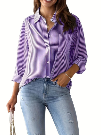 2026 Women Fashion Striped Shirt
