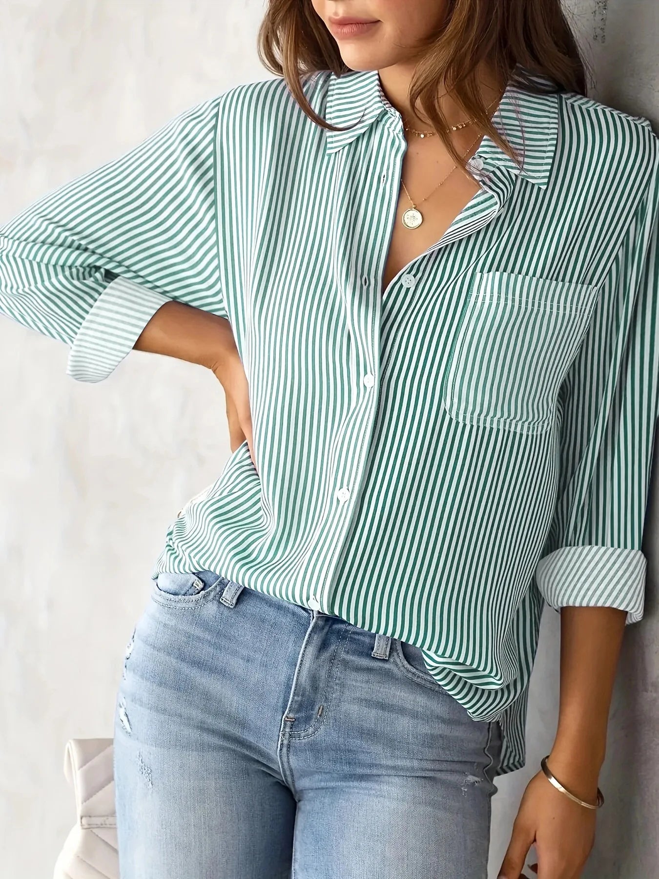 2026 Women Fashion Striped Shirt