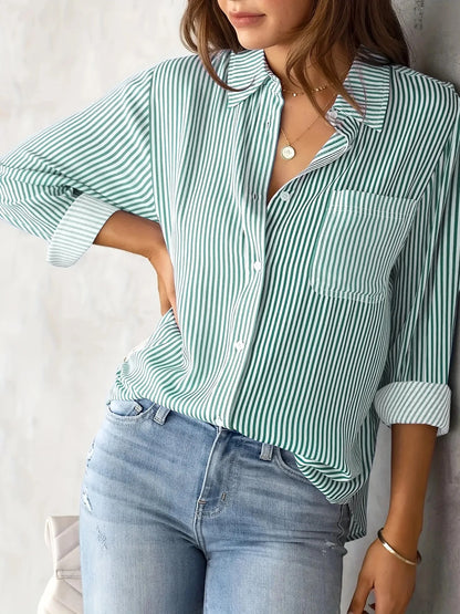 2026 Women Fashion Striped Shirt
