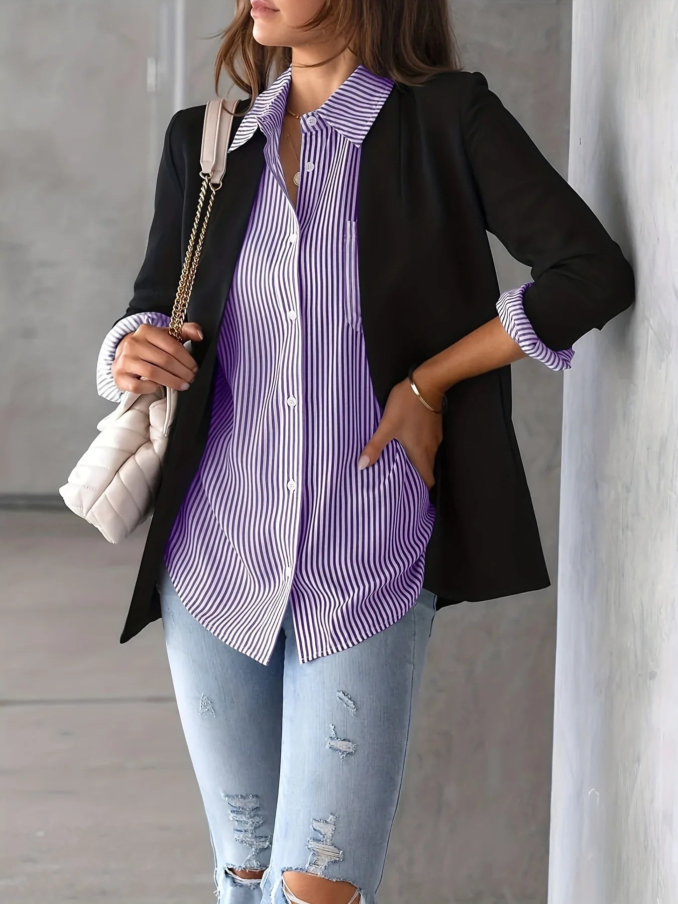 2026 Women Fashion Striped Shirt