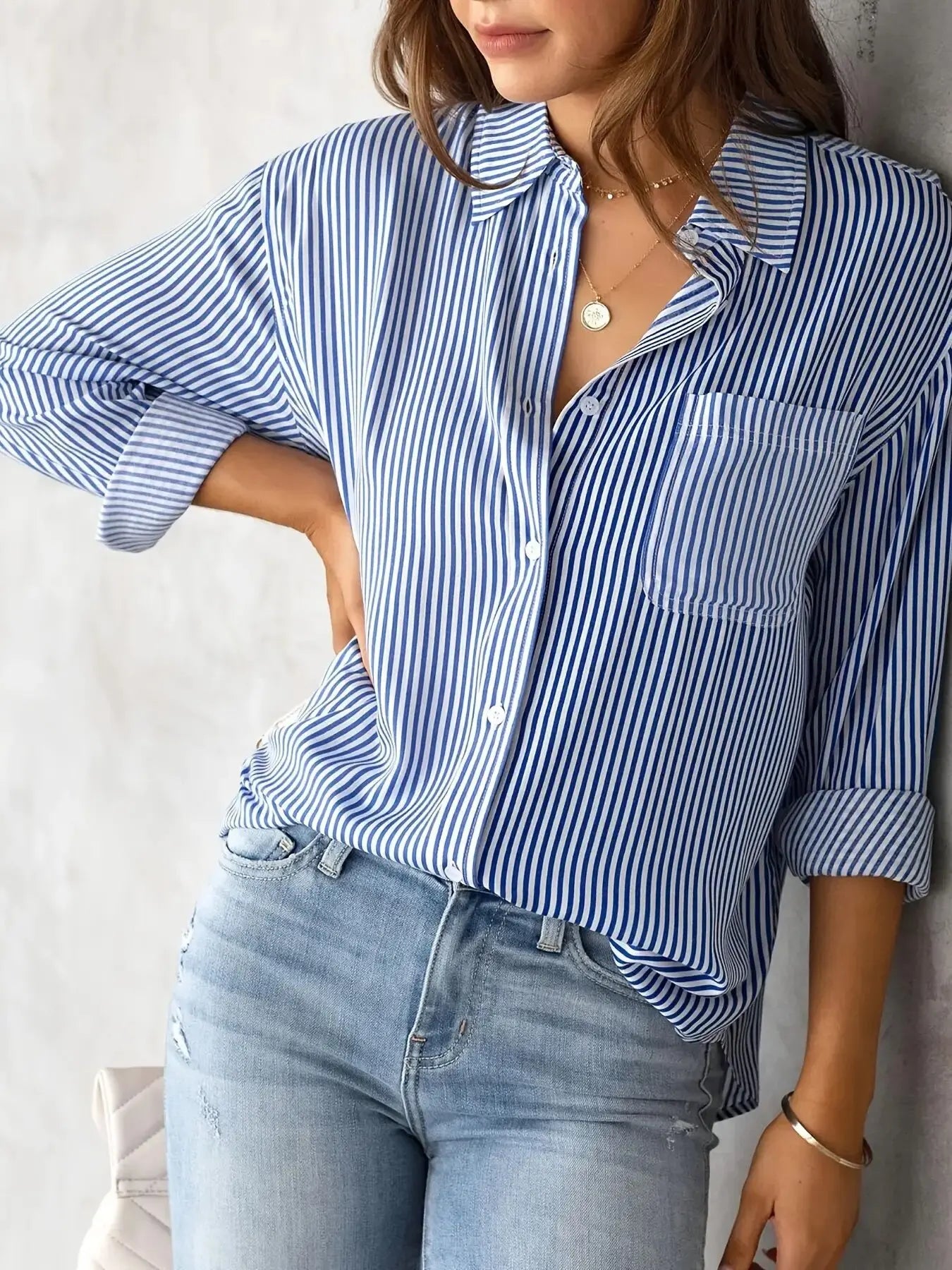 2026 Women Fashion Striped Shirt
