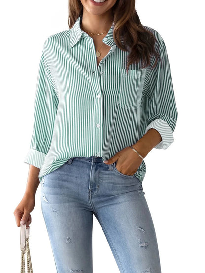 2026 Women Fashion Striped Shirt