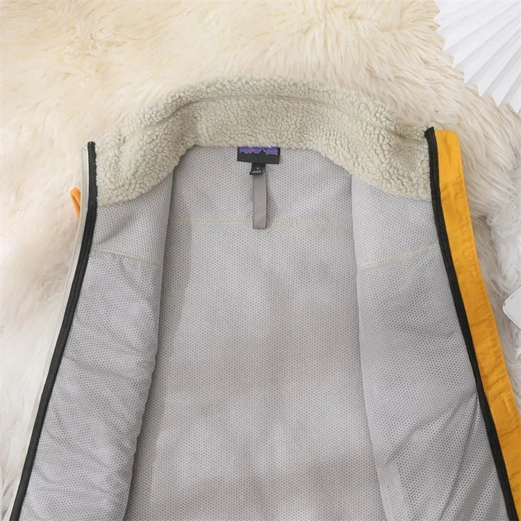 Veste Polaire Men Jacket Américaine Hommes Femmes Gilet En Agneau Casual Loose Jacket Automne Hiver Sport Vest Winter Jacket Men