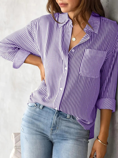 2026 Women Fashion Striped Shirt