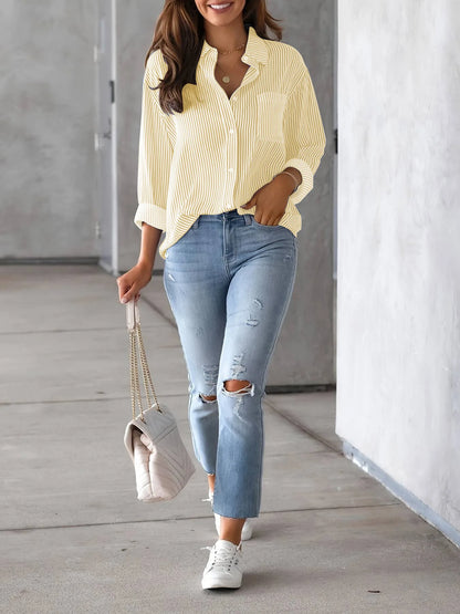 2026 Women Fashion Striped Shirt
