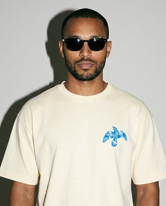 T-SHIRT EN COTON COUPE DÉCONTRACTÉE "AIM HIGH"